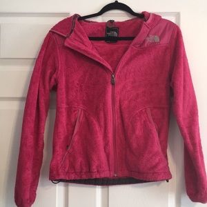 Adorable Pink Fleece Hooded NorthFace Jacket! 😍